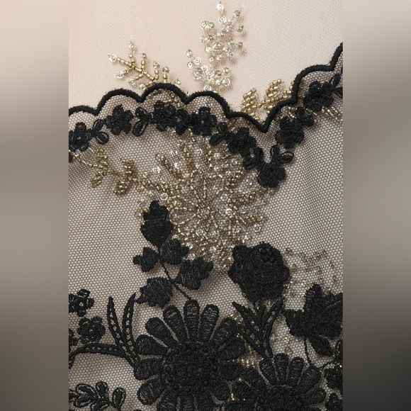 Stella McCartney Size 40 (US 4) Paneled Lace-trimmed Bead-embellished Dress - Picture 5 of 11